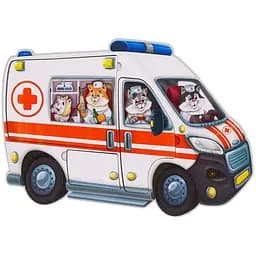 Деревянный пазл-сортер Скорая помощь Ubumblebees (ПСФ020) PSF020