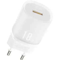 Зарядний пристрій адаптер живлення мікро XO L157 18 W 1 USB-A блок білий