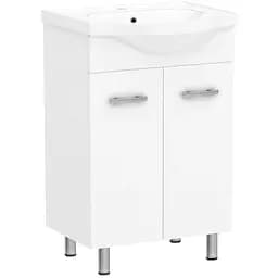 Тумба для підлоги RJ Lotus L з умивальником RJ Lotus RZJ200 55 см Білий RJFU007-0155WHSET(RJFU007-0155WH+RZJ200) Білий