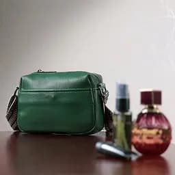 Сумка на одне відділення для стильних жінок із натуральної шкіри Vintage 22603 зелена - мініатюра 10