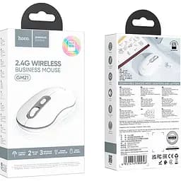 Миша Hoco GM21 Platinum Wireless White [93365] - мініатюра 5