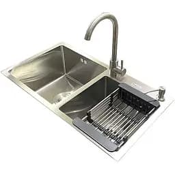 Комплект мийка + змішувач Romzha Arta U-730SDN (A)