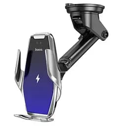 Автотримач із бездротовою зарядкою Hoco S14 Plus Wireless сріблястий - мініатюра 5