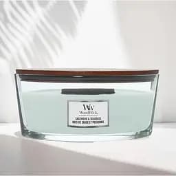 Свічка Woodwick Ellipse Sagewood & Seagrass Полин і морська трава 453 г (1728630E) - мініатюра 2