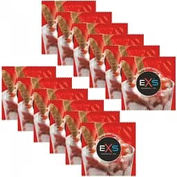 Презервативи EXS Strawberry Sundae зі смаком та запахом полуничного морозива 12 шт.