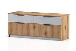 Комод Тони 1200 Дуб Канелла натуральный/Серая мышка 1200х400х500