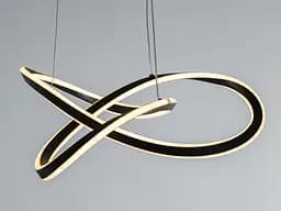 Сучасна підвісна LED-люстра для вітальні Diasha MX78096/1BK, чорна, 86W, акрилові світлові лінії - мініатюра 2