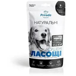 Натуральное сушеное лакомство Priroda для собак Рубец говяжий сушеный слайсами 50 г