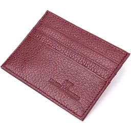 Практичний кард-кейс із натуральної шкіри ST Leather 22446 бордовий