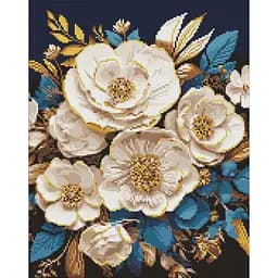 Алмазная мозаика Белая симфония AMO7996 с АВ стразами 40х50 см