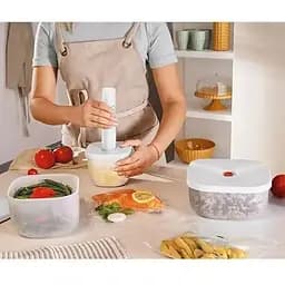 Контейнер харчовий Guzzini Kitchen active design Save it M вакуумний 975 мл білий - мініатюра 3