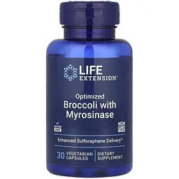 Екстракт насіння броколі та мірозиназа Life Extension Optimized Broccoli and Myrosinase, 30 вегакапсул