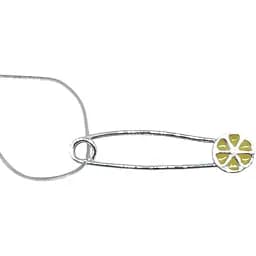 Срібна шпилька Qvaliz Цитрус з емаллю. 904-00628