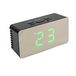 Годинник настільний електронний LED Mirror Clock DS-3658L дзеркальний годинник із термометром і будильником (ST) - мініатюра 8