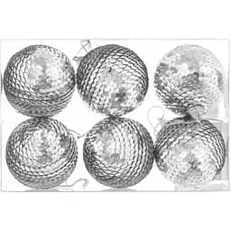 Набір кульок Jumi з блискітками сріблястий 6 шт. (5900410791015)