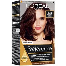 Стійка фарба для волосся L'Oreal Paris Preference 4.15 Caracas Intense Deep Brown 174 мл