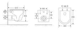 Унітаз підвісний Mixxus Premium Bevel-0301-R 515x355x365 мм, Rimless MP6470, Білий - мініатюра 2
