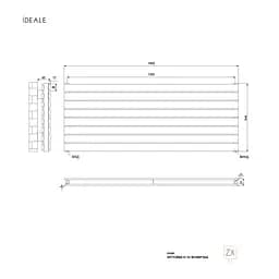 Радіатор дизайнерський Ideale Vittoria H 12 8/544/1400 білий, Білий - мініатюра 3