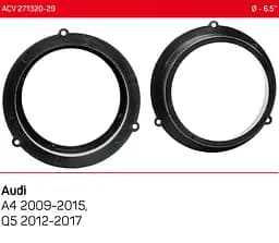 Проставки під динаміки 165 мм / 6.5" ACV 271320-29 для автомобілів Audi A4, Q5 - мініатюра 5
