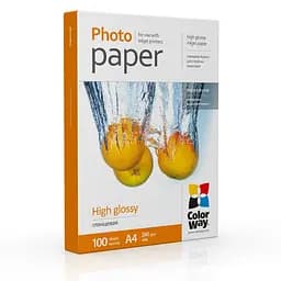 Фотопапір ColorWay глянцевий 260г/м² A4 100 аркушів (PG260100A4)