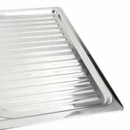 Кухонна мийка Platinum з нержавіючої сталі прямокутна поліровка 7848 (0,8/180 мм), R, Polish - мініатюра 3