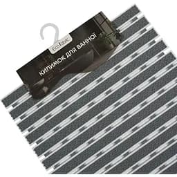 Килимок у ванну кімнату Eco Fabric смужка 69х40 см сірий (6940-001) - мініатюра 5