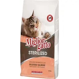 Сухой корм для стерилизованных кошек Migliorgatto Sterilized с лососем 1.5 кг