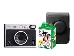 Камера моментальной печати Fujifilm Instax mini EVO Black + чехол + Instax Mini 20 шт