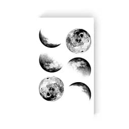 Тимчасове татуювання Фази Місяця Tattooshka L-24, 6 картинок