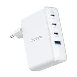 Мережевий зарядний пристрій Choetech PD9002 PD100W GAN USB-A+3xUSB-C White (43-00172) - мініатюра 2
