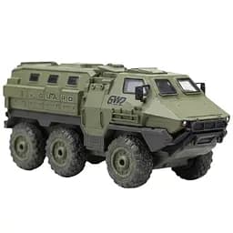 Радіокерований військовий позашляховик 9510 E-01, 6WD, акумулятор 7.4V, пульт 2.4GHz, з підсвіткою, Зелений