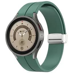 Ремешок для Samsung Galaxy Watch 5 44mm - тёмно-зеленый ширина крепления 20мм силикон Watchbands Cls (W14-7WB62143697)