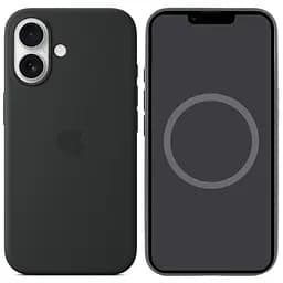 Чохол Silicone case (AAA) with Magsafe and Animation для Apple iPhone 16 Plus (6.7) Black