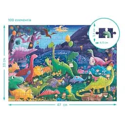 Дитячий пазл Шукай та знаходь "Країна динозаврів" DoDo Toys 300669, 100 елементів - мініатюра 5