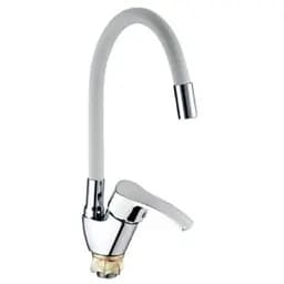 Змішувач для кухні Mixxus YUB4-279 з білим силіконовим виливом MI6486 Хром