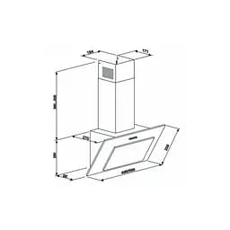 Витяжка кухонна Eleyus VERTICAL 1000 50 BL - мініатюра 12