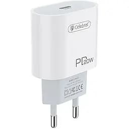 Зарядний пристрій Celebrat C-H4 Portable Type-C 20W Charger White