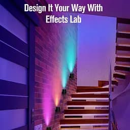 Настінна LED лампа RGB Intelligent wall lamp 6 pcs with Bluetooth European plug with app Black - мініатюра 3