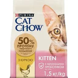 Сухий корм для кішок Purina Cat Chow Kitten з куркою 1.5 кг (5997204513984)