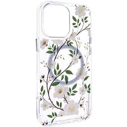 Чохол Epik TPU+PC Clear Garden with MagSafe для Apple iPhone 16e/17e 6.1" White Gardenia