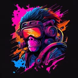 Набор для рисования по номерам Strateg Брутальная обезьяна на черном фоне 40х40 см (AV4040-16)