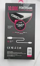 Портативний зовнішній акумулятор Power Bank Powerway TX10 10000mAh (Чорний) - мініатюра 7