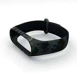 Силіконовий ремінець для фітнес браслета XiaomiXiaomi Smart Band 5 6 7 Xiaomillitary Grey Сірий Камуфляж