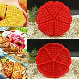 Силіконова форма для випічки вафель Серце, Kitchen Master Жовтий 86190 - мініатюра 8