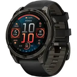 Смарт-годинник Garmin Fenix 8 47mm Solar Sapphire Carbon Gray DLC Titanium w. Black/Pebble Gray S. Band (010-02906-10)