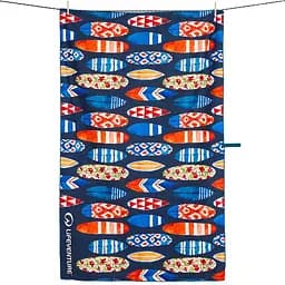 Рушник Lifeventure Soft Fibre Print Giant Синий-оранжевый