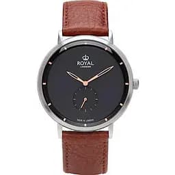 Мужские водонепроницаемые наручные часы Royal London 41470-03 кварцевые с кожаным ремешком