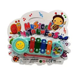 Музыкальная игрушка Ксилофоны Y9093, 16 см. Бирюзовый.