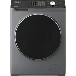 Прально-сушильна машина Hitachi фронтальна, 8(5)кг, 1400, A, 60см, дисплей, пара, інвертор, cріблястий