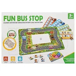 Детская настольная игра "Fun bus stop" ME-175, 4 автобуса и карточки пассажиров
